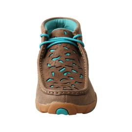 Twisted X Women's Chukka Driving Moc, Moc Toe, Bomber & Turquoise Embroidered Vamp, 7.5 M