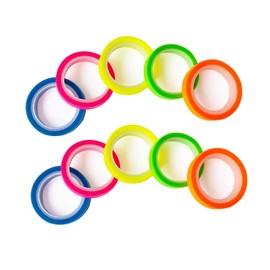 10 Rolls Highlighter Tape,Transparent Marking Sticker Fluorescent Colored Sticky Notes Tape Index Stickers Label Sticker Tape Removable Tags for Students Teachers Reading Taking Notes (8mm x 5m)