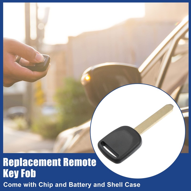 ACROPIX Uncut Ignition Transponder Key Fit for Honda Civic CR-V