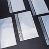 AxeWoodz 5pcs A5 Binder Pockets Clear PP Trifold File Folders
