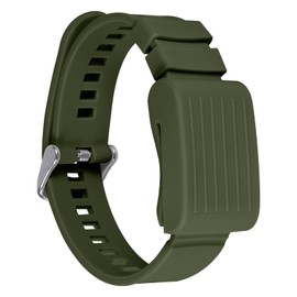 BOXOB Silicone Band Compatible with Whoop 3.0 4.0, Waterproof Replacement Fitness Band Soft Silicone Strap Wristband for Sports Exercises (Army Green)