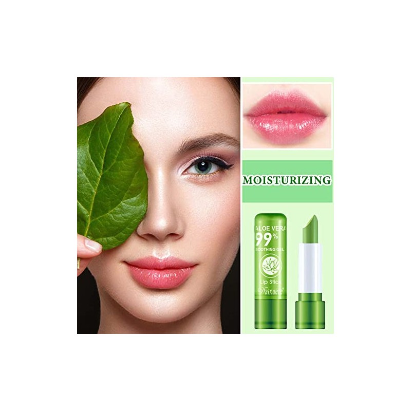 Set De 4 Labiales De Aloe Vera, Brillo Labial Mágico