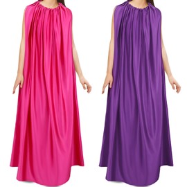 Suhine 2 Pcs Yoni Steam Gown Robe Sauna Steam Cloak Sauna Sweating Steam Kit for Bath Home Spa, Hair Salon(Rose, Purple)