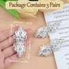 WANDIC Cape Closure Clasps, 3 Pieces 6.3 cm Silver Cape