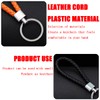JNNJ Pack of 2 Car Key Fobs, Leather Braided Key