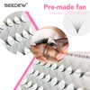 SEEDEW Premade 10D Fans Eyelash Extensions,Pointed Thin Base Professional Mega