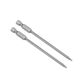 sourcing map 2 Pcs H2 (2mm) Ball End Screwdriver Bits, S2 Steel Magnetic 3.9 Inch Long Drill Bit with 1/4 Inch Hex Shank