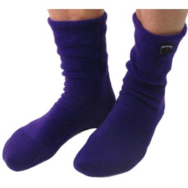Polar Feet Fleece Socks for Men and Women, Unisex Purple Rain L (W10+/M9-11)