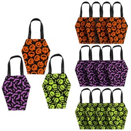 Fun Express 10" x 12" Medium Coffin-Shaped Nonwoven Tote Bags - 12 Piece