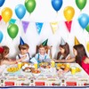 Cobee Construction Plastic Table Cloths for Parties, 70'' x 42''