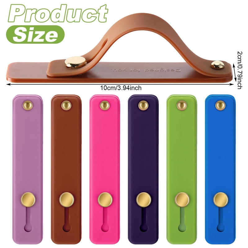 Weewooday 6 Pieces Phone Grip Holder Cell Phone Grip Strap