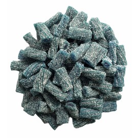 Smarty Stop Sour Licorice Twist Bite Gummy Candy/Twisteroos Pectin Filled Licorice Sour Gummies (Blue Raspberry, 2.2 Pound (Pack of 1))