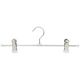 MAWA Clothes Hangers, White, 12.8 x 3.9 x 0.9 inches (30 x 10 x 2.5 cm), MAWA Skirt Pinch Hangers, Set of 10