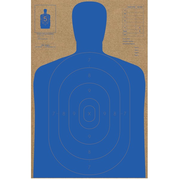 Cardboard Shooting Targets, 50 Yard Police Silhouette Shooting Target, Targets
