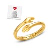 RINHOO FRIENDSHIP Hug Rings for Women Silver Hugging Hands Ring