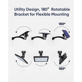 JACKYLED Solar Flood Lights Outdoor Security Light IP65 Waterproof Motion Sensor Dusk to Dawn Solar Light 180 Degree Adjustable Angle Floodlight for Shed,Barn,Ceiling Porch,Doorway,Yard