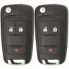 Keyless2Go Replacement Keyless Remote 3 Button Flip Car Key Fob
