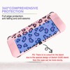 DLseego Pink Love Leopard Carrying Case for Switch OLED, Cute