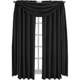 Royal Hotel Bedding Luxury Soho Black Scarf, Solid Pattern, 42X216 inches