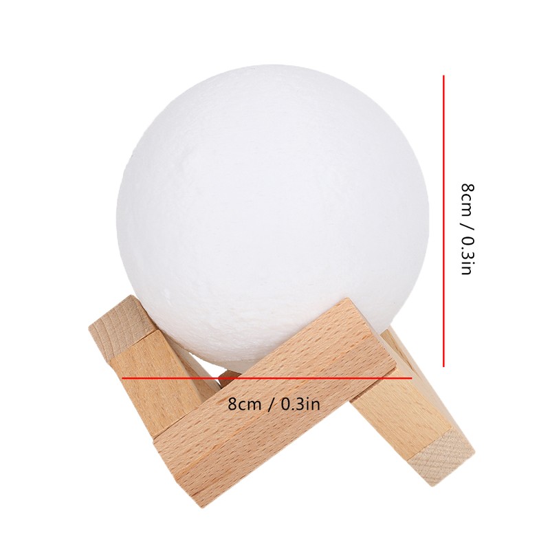 Moon Table Light 3D Printing Night Lamps Charging Bedroom for