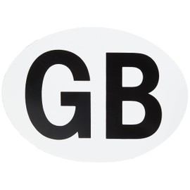 AA GB Plate AA0101 - Large Magnetic Temporary Oval PVC Badge H134 mm W180 mm - EU Driving Law