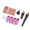 16 Pcs Welding Torch Accessories Ceramic Nozzle Pressure Cap Collets