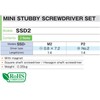 Tone SSD2 Ultra Mini Stubby Screwdriver Set 2-Piece