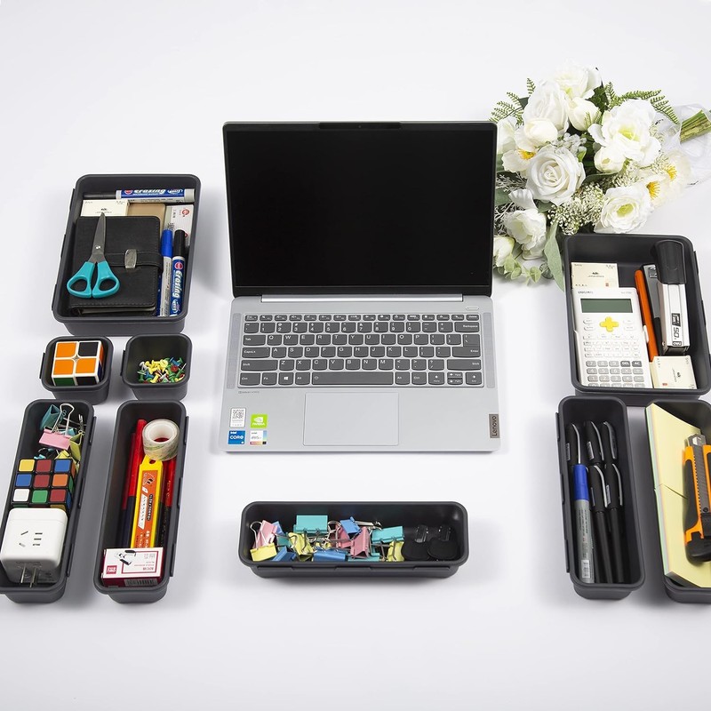 Kutesna 44 PCS Plastic desk drawer organizer set
