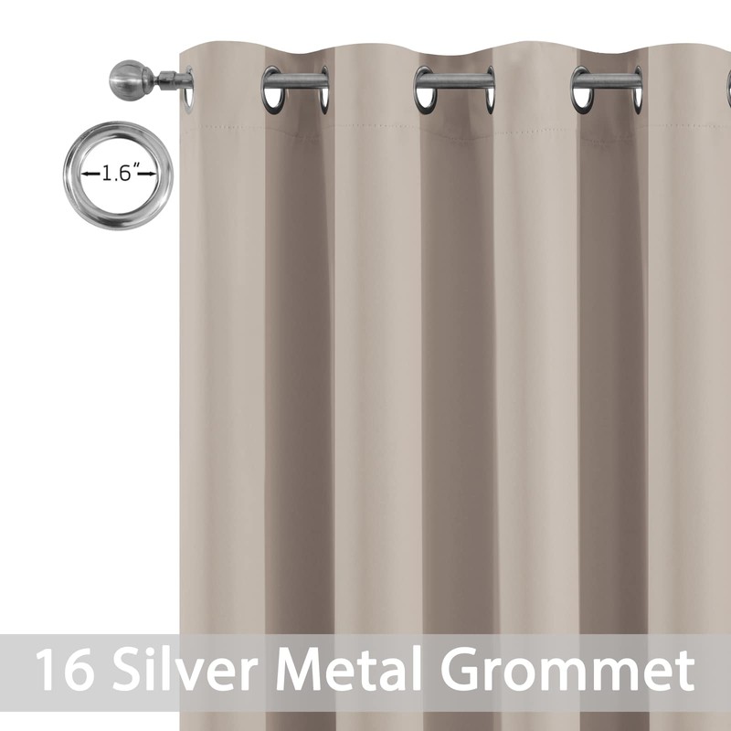 Yakamok Tatal Blackout Thermal Insulated Curtains, Noise Reducing Barrier Panel