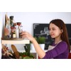 14" Two-Tier Acacia Wood Lazy Susan Organizer Kitchen Turntable for