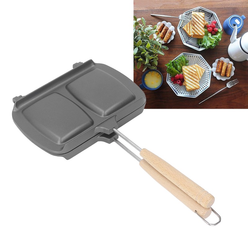Double Sided Frying Pan Fast Heat Conduction Evenly Heated Detachable