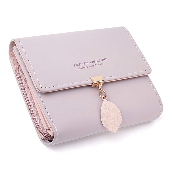 Geldbeutel Damen aus glattem und weichem Kunstleder Portemonnaie Damen klein