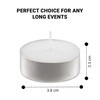 Zuvo Tea Lights Candles 4-Hour Burn (50 Pack) - White