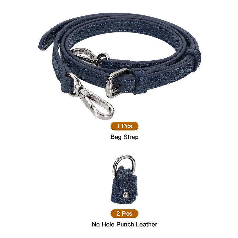 sourcing map Leather Bag Strap Replacement Adjustable Crossbody Bag Straps