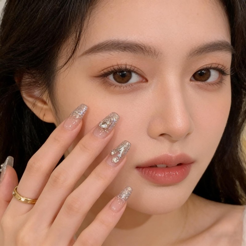 Lwenjing Nail Tips, 24 Pieces, Handmade Nails, Short, Spring/Summer, Popular,