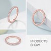 Suplight Sterling Silver Infinity Ring Eternity Rose Gold Wedding Band