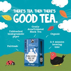 Clipper Organic Everyday Decaf Tea Bags | Natural, Unbleached, Plant-Based Biodegradable & Non GM Black Tea Bags | Eco Conscious & Fair Trade Tea | Individually Wrapped with String & Tag (150 Teabags)