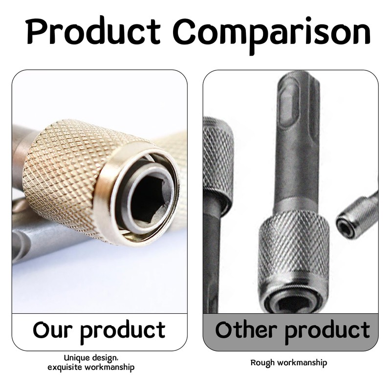 2 pieces SDS adapter, 6.35 mm SDS bit holder for