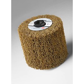 3M Scotch-Brite Match and Finish High Strength Flap Brush-7A Coarse Grit Aluminum Oxide-Metal Finishing Brush for Inline Sanders-Quick Change Threaded Attachment - 4.5" x 4" x 5/8-11 Thread