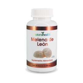 Natural Health - Melena de León. Fraasco con 60 cápsulas de 500 mg c/u. (1)