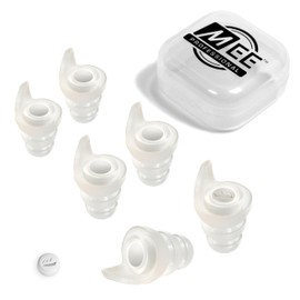 MEE audio Universal High Fidelity 15db Standard Filtered Earplugs (Includes 3 Sizes - S/M/L, Clear)
