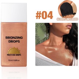 Loción Bronceadora para Cuerpo, Base Maquillaje Waterproof, 04 Matte, Iluminador Perlado, Piel Radiante, Resistente agua y al sudor, Fácil Aplicación y Rápida Absorción, Todo Tipo de Piel
