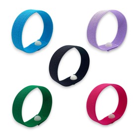 AcuSnap Acupressure Stress Relief Band – Educational Snap Technique Wristband for Focus, Concentration, and Sensory Support – Non-Adjustable, Comfortable for All Ages (5 Pack, Large 8)