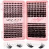Individual Cluster Lashes, 392 Pieces, Wide Stem D Curl, 9-16