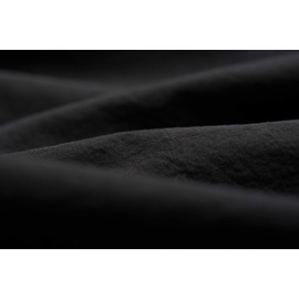L1NK STUDIO Fitted sheet queen size bed 150 cm or 59" inches (150x200x35 cm or 59"x79"x14"inches) 100% cotton (Percale 200 threads) Plain dyed NEGRO