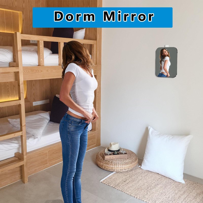 Shatterproof Shower Mirror Fogless for Shaving with Hook (Medium 8x6