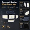 Solar Motion Sensor Outdoor Lights for Security – 4-Head Waterproof