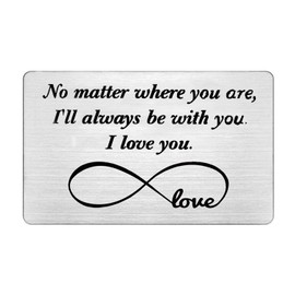 Anniversary Card, Stainless Steel Card, Boyfriend Gifts, Wallet, Insert Card for Boyfriend, Husband, I Love You, Fancy Gifts, Valentine's Day Gifts for Him, Family, Best Friend