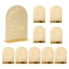 sourcing map 10pcs Gold Mirrored Arch Acrylic Sign with Stand,