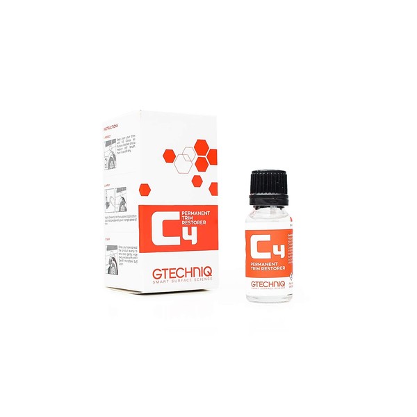 Gtechniq - C4 Permanent Trim Restorer - Restores Faded Trim to New Condition; Exceptionally Thin Optically Clear Film, Protective Durable Coating for Up to 2 Years (30 milliliters)